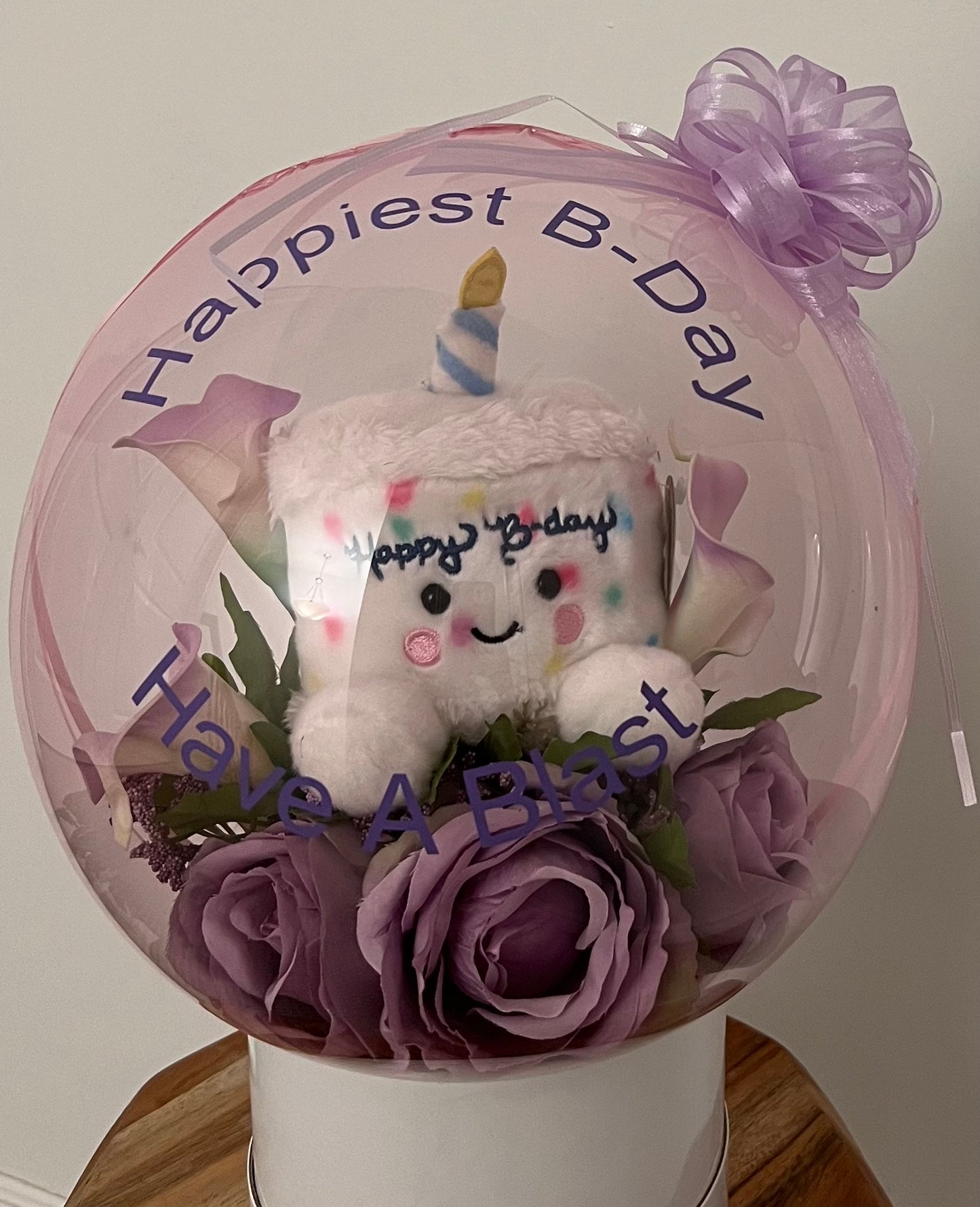 Stuffed Balloon - Happy Birthday Cake Bouquet