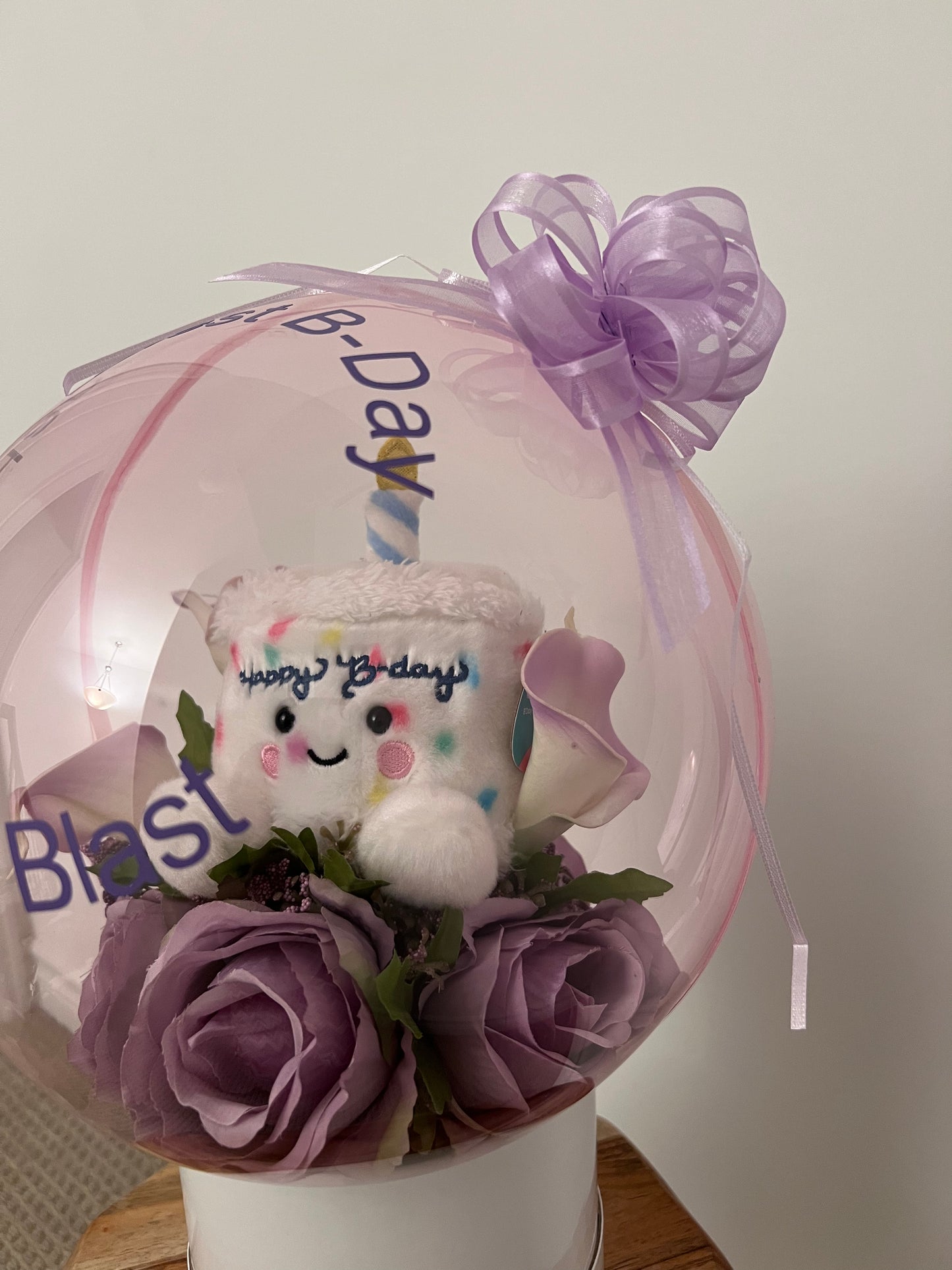 Stuffed Balloon - Happy Birthday Cake Bouquet