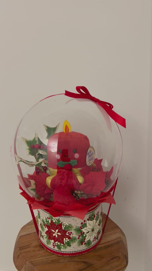 Stuffed Balloons - Christmas Candle Bouquet